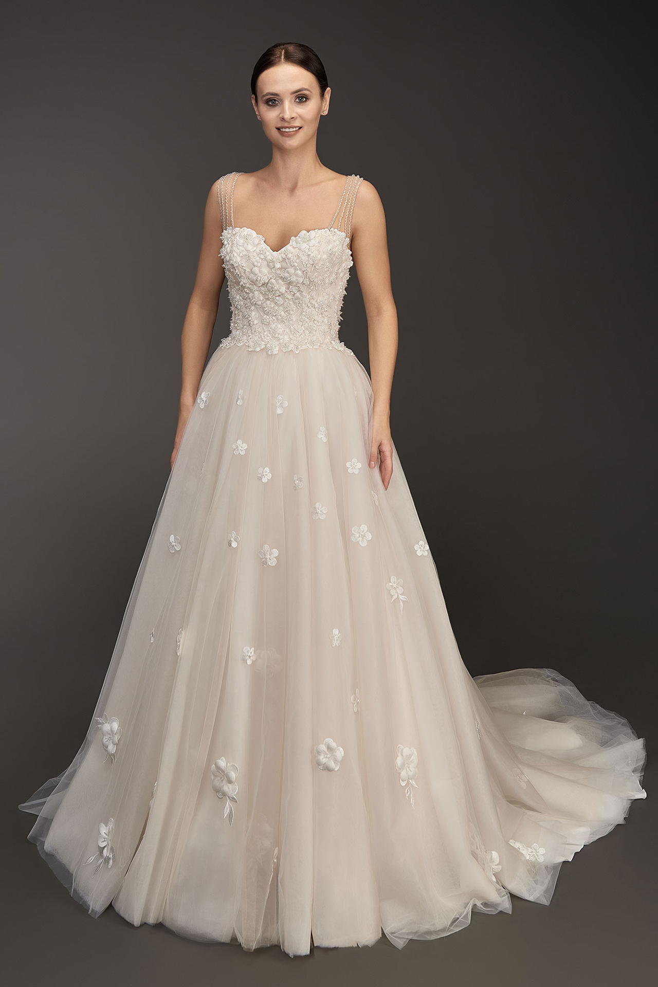 Princess wedding dress, Boho style engagement dress, Blush tulle bridal gown, Sparkly evening dress, Beautiful prom dress, Victoria