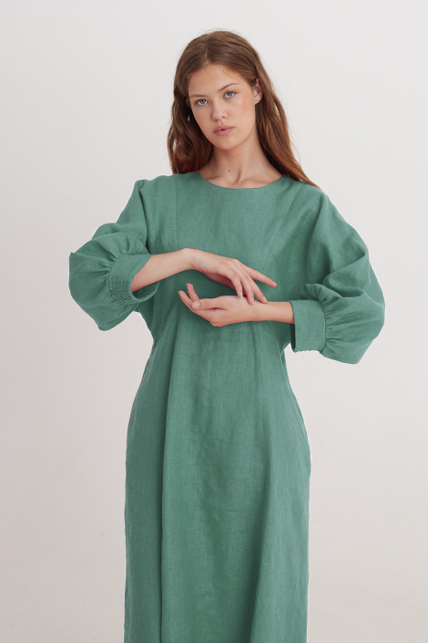 Dress Vita linen sea green