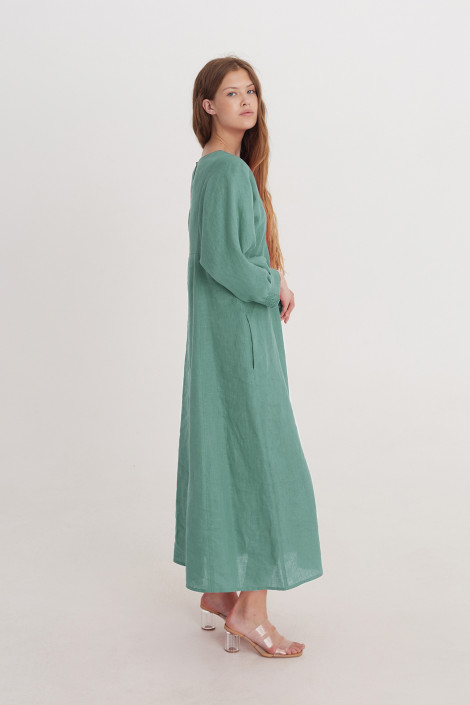 Dress Vita linen sea green