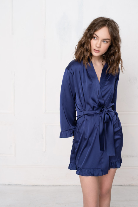 Dressing gown Grace navy 