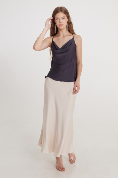 Skirt Claire silk champagne 